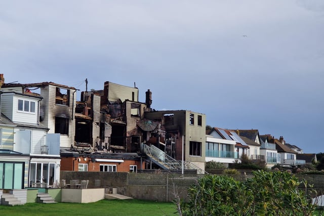 The Osborne View, struck by a huge fire which is believed to have started as a result of a a tumble dryer electrical fault, pictured on Friday, February 23 2024.