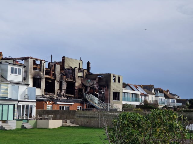 The Osborne View, struck by a huge fire which is believed to have started as a result of a a tumble dryer electrical fault, pictured on Friday, February 23 2024.