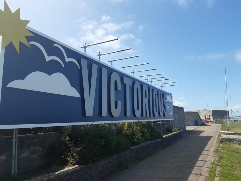 The fantastic signage at the top of Castle Field