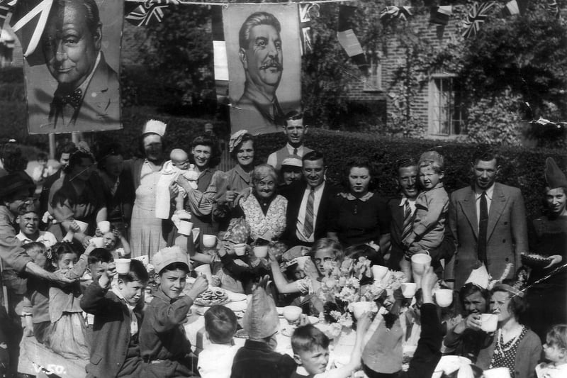 The 1945 VE Day party in Second Avenue, Cosham