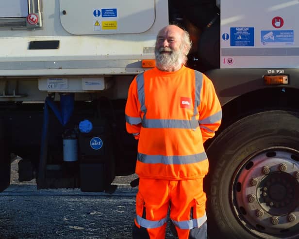 Tony Moulson celebrates 45 years of working as a refuse collector
