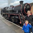 Kimberley Barber and her son Eddie Morton at the Watercress Line -