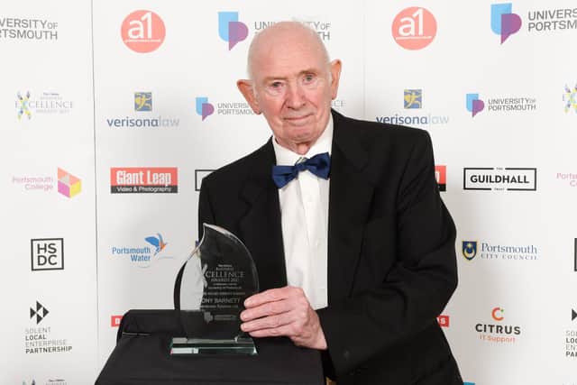 Tony Barnett received a lifetime achievement award at The News' Business Excellence Awards last year.
Picture: Keith Woodland (080721-56)