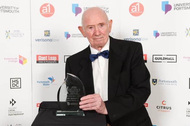 Tony Barnett received a lifetime achievement award at The News' Business Excellence Awards last year.

Picture: Keith Woodland (080721-56)