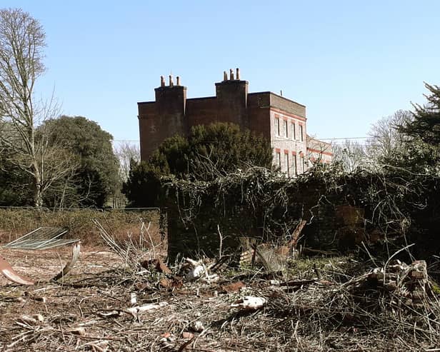 The remains of former farm buildings alongside Catherington House. Picture: Mike Mcbride.