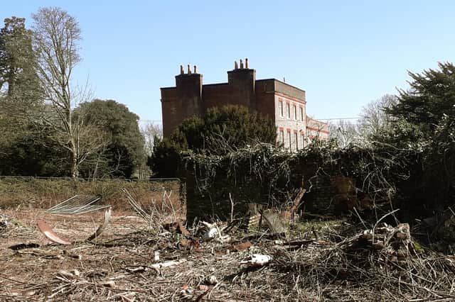 The remains of former farm buildings alongside Catherington House. Picture: Mike Mcbride.