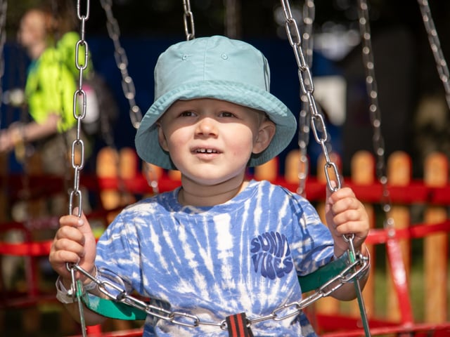 Victorious Festival gets under way this Friday as revellers begin to enter the site.Pictured - Max Baker, 3 from PortsmouthPhotos by Alex Shute
