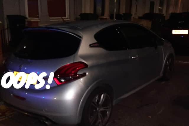 The driver was chased by officers and stopped after fleeing a car meet in Cosham. Picture: Hampshire Roads Policing Unit.