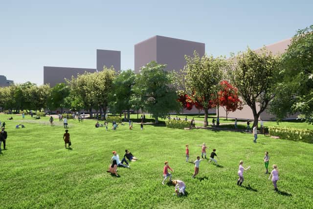 CGI showing how the Portsmouth City Council plan for City Centre North could look