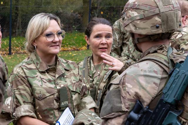 Amanda Martin MP training with British Armed Forces