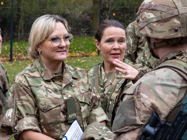Amanda Martin MP training with British Armed Forces