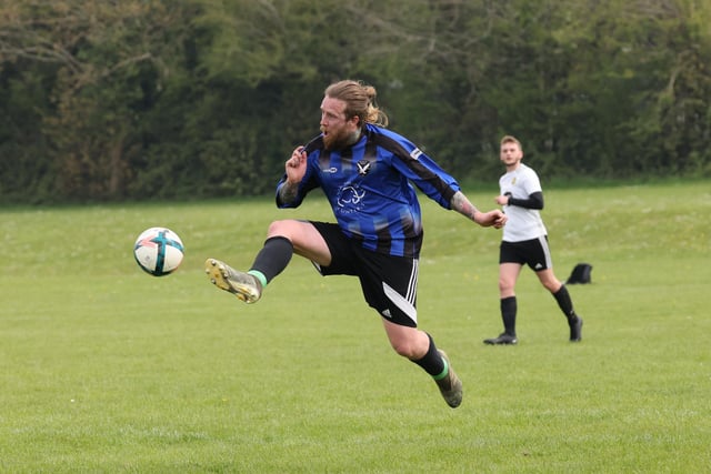 Horndean Hawks on the ball during their 6-1 defeat at home to Pompey Chimes. Picture: Kevin Shipp