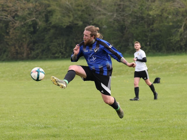 Horndean Hawks on the ball during their 6-1 defeat at home to Pompey Chimes. Picture: Kevin Shipp