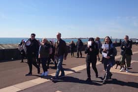 Protesters in Southsea. Picture by Nicole Gibbs.
