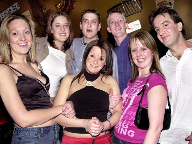 Revellers enjoying the scene at Route 66 Nightclub in Guildhall Walk, Portsmouth - (041590-0032)