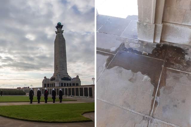Photographs taken by Nick appear to show urine at the site.