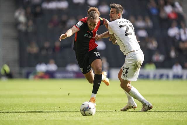 Pompey fell to their third consecutive defeat in all competitions at the hands of MK Dons photograph:Jason Brown/ProSportsImages
