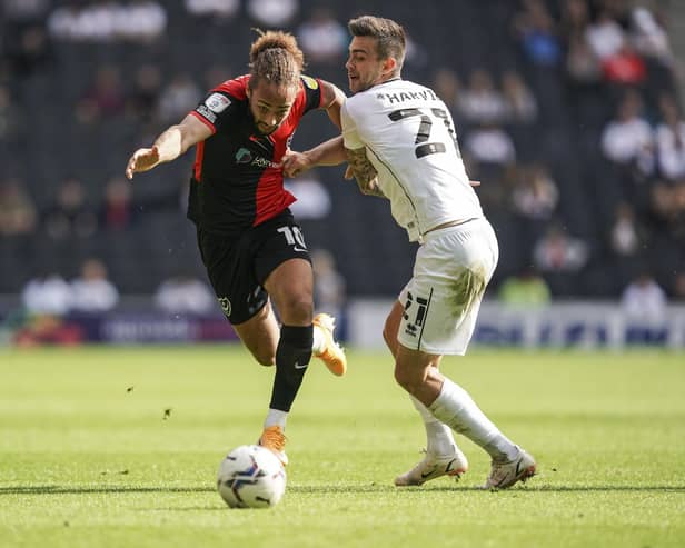 Pompey fell to their third consecutive defeat in all competitions at the hands of MK Dons   photograph:Jason Brown/ProSportsImages