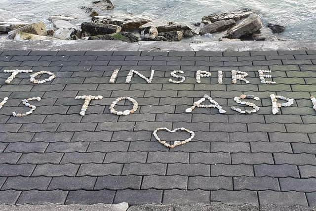 Graham Culton's stone messages across Portsmouth.