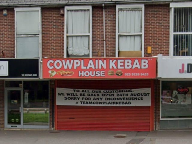 Cowplain Kebab House at 29a London Road, Waterlooville was rated 5 on March 7.