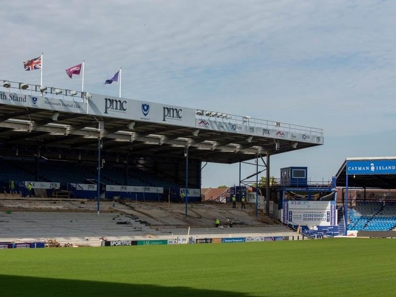 Redevelopment work taking place on the eastern side of the North Stand lower in June 2022.