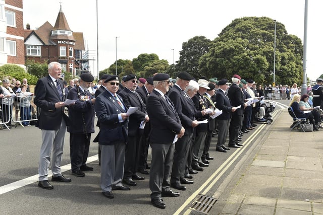 The annual D-Day memorial service took place at the D Day Stone near Canoe Lake, Southsea, on Thursday, June 6, 2024, to commemorate 80 years. Picture: Sarah Standing (060624-3996)