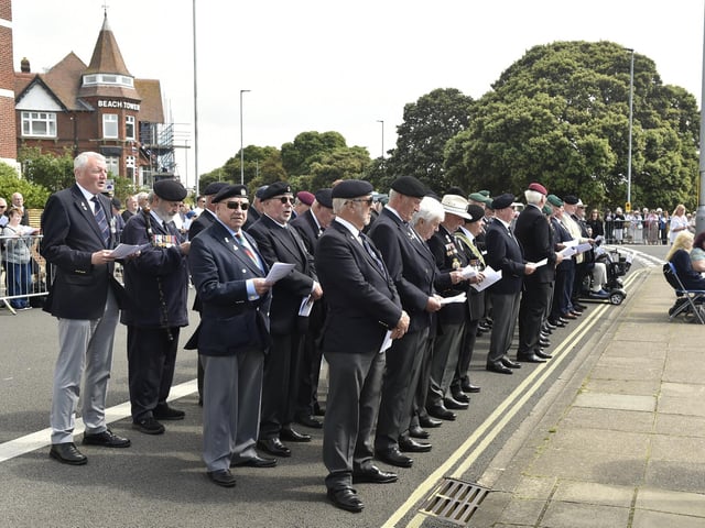 The annual D-Day memorial service took place at the D Day Stone near Canoe Lake, Southsea, on Thursday, June 6, 2024, to commemorate 80 years. Picture: Sarah Standing (060624-3996)