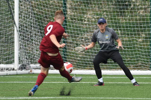 Jack Palmer fires Burrfields into a 4-2 lead. Picture: Neil Marshall