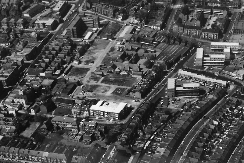 A old aerial view of Somerstown/North Southsea showing the bottom end of Somers Road, Cottage Grove, and Green Road where it meets Elm Grove. Cottage Grove School is in the centre of the photo. Picture: Courtesy of Sharon Court