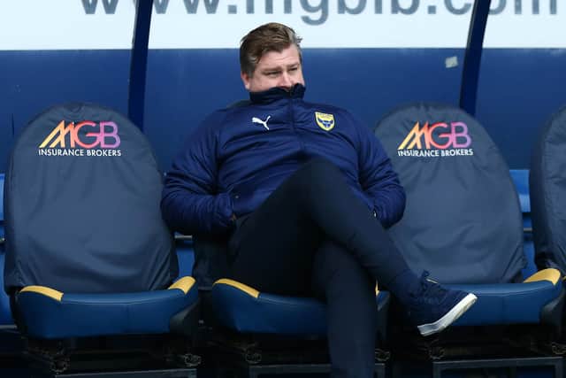Oxford boss Karl Robinson.  Picture: Jordan Mansfield/Getty Images