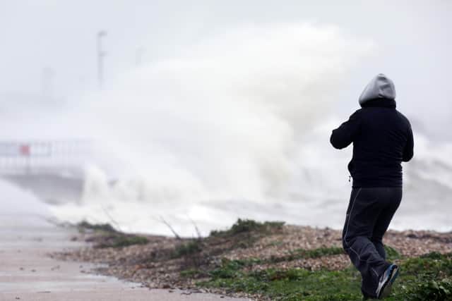 Stokes Bay. Storm Ciara.
Picture: Chris Moorhouse     (090220-27)
