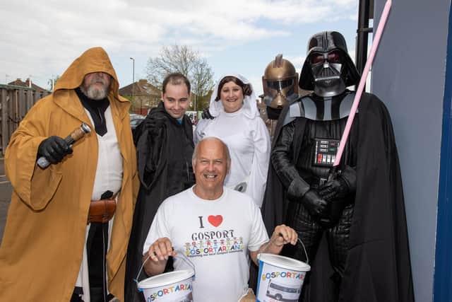 Star Wars day was celebrated in full force on Thursday afternoon at Vanguard Comics with characters from the movies posing for photos with fans.Pictured - Star Wars characters posing outside Vanguard Comics in PortsmouthPhotos by Alex Shute