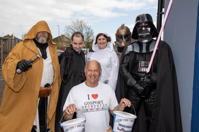 Star Wars day was celebrated in full force on Thursday afternoon at Vanguard Comics with characters from the movies posing for photos with fans.
Pictured - Star Wars characters posing outside Vanguard Comics in Portsmouth
Photos by Alex Shute