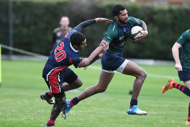 Kini Dakuliga grabbed his fifth try in just two games as US Portsmouth defeated Fawley. Picture: Neil Marshall