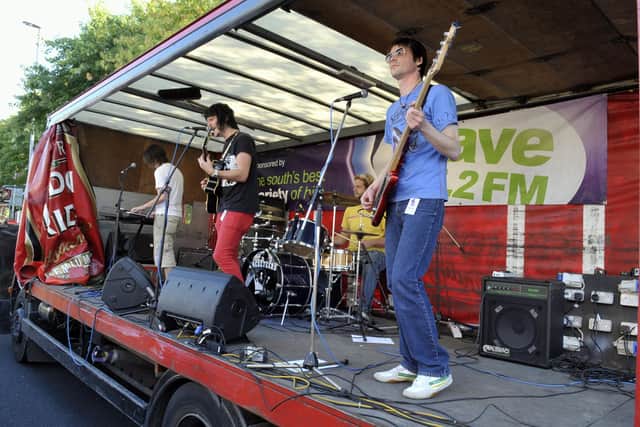 The B of the Bang performing at Love Albert Road Day in 2008
Picture: Allan Hutchings