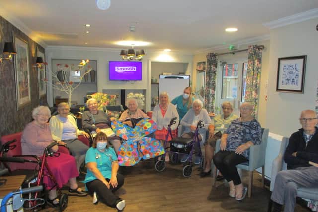 Pear Tree Court residents with their butterfly art for The Big Draw