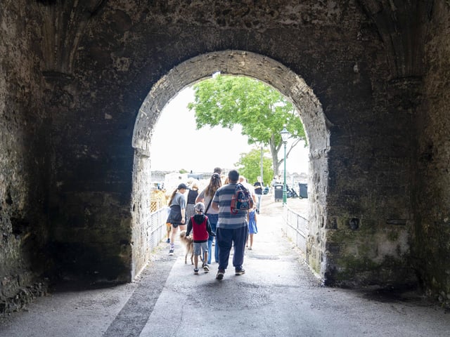 Crowds at Portchester Gala in Portchester Castle on August 3.