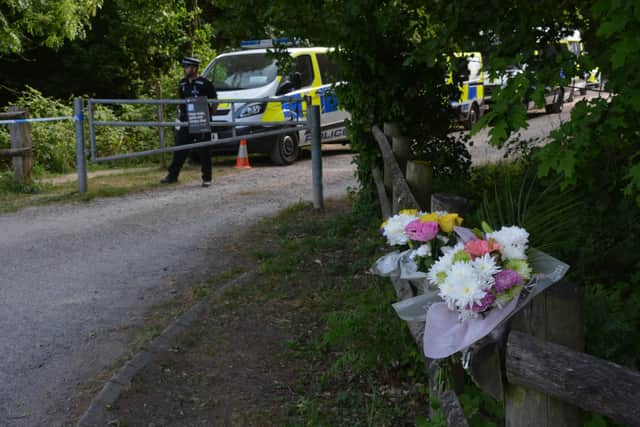 Flowers have been left outside Havant Thicket in Hampshire. Picture: Ben Mitchell/PA Wire