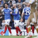 Marlon Pack celebrates equalising for Pompey three minutes before half-time against Wycombe. Picture: Jason Brown/ProSportsImages