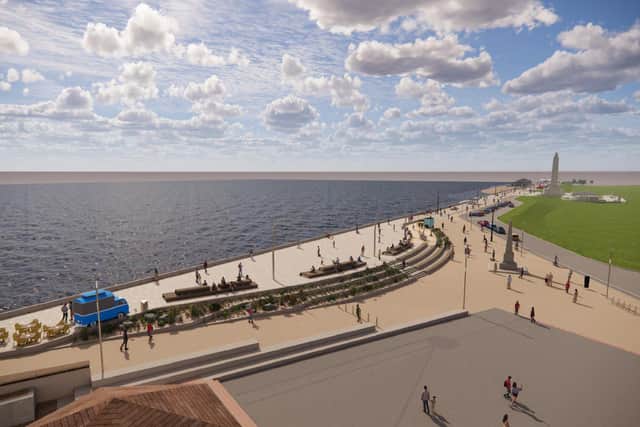 An artist's impression of the area in front of Blue Reef