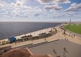 An artist's impression of the area in front of Blue Reef