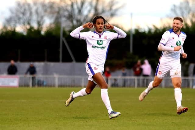AJ Harris-Sealy could be handed a start for Gosport at Hendon after netting off the bench in the draw at Met Police Picture: Tom Phillips