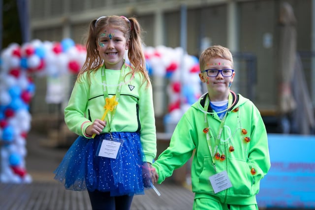 Pippa Pefnold, 9, and Sebastian Penfold, 6. Starlit Walk in aid of Rowans Hospice, Portsmouth Historic Dockyard, HM Naval Base Portsmouth
Picture: Chris Moorhouse (jpns 261023-08)