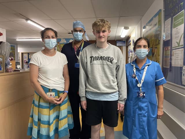 Warrick, Mr Chakraborty, Georgina Bird-Lieberman and Shona Mackie. Pic Southampton Hospital