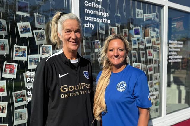 Amanda Martin MP with Pompey in the Community's Clare Martin