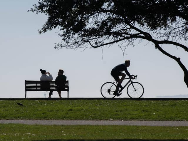 Cycling along Southsea seafront, a view from Canoe Lake.  Picture: Habibur Rahman