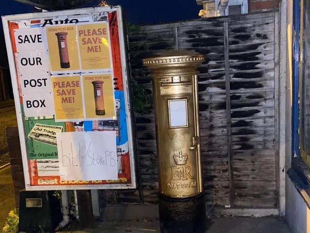 The Hayling Island post box turned gold last week amidst a campaign to get it re-commissioned
