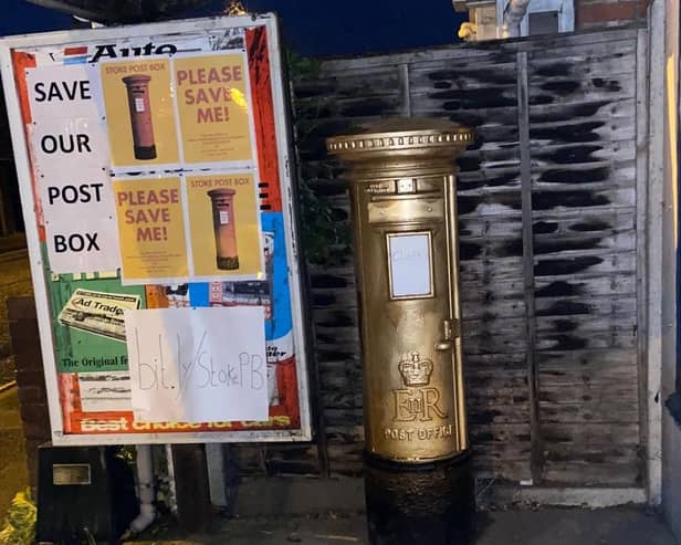 The Hayling Island post box turned gold last week amidst a campaign to get it re-commissioned