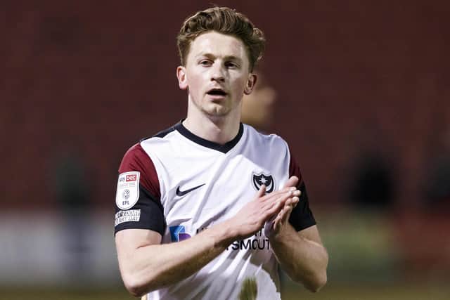 Denver Hume was on the Pompey bench for recent games against Accrington and Crewe.   Picture: Daniel Chesterton/phcimages.com