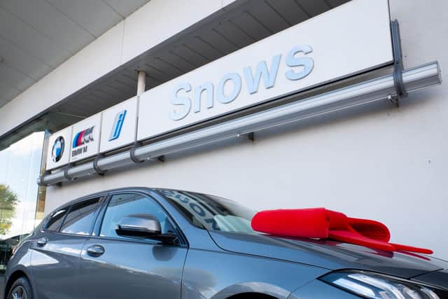 Richard Mead was entered into a prize draw after buying a car at Snows BMW Portsmouth.